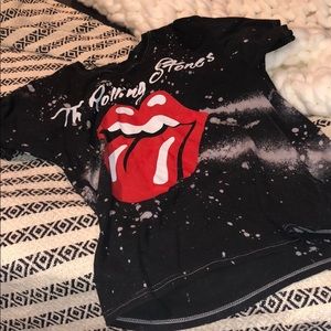 Bleached Rolling Stones Graphic Tee